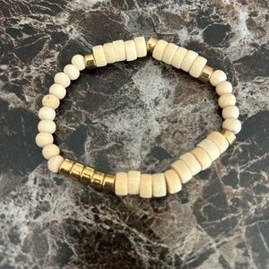 Beaded Bracelet with Gold Accents
